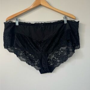 Adore Me NWT satin Elegant Black Lace Women's Panties size 3X